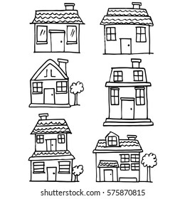 Vector illustration of house style set