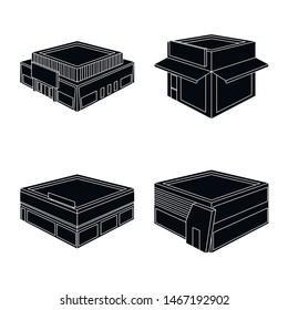 Vector illustration of and house symbol. Collection of and building stock vector illustration.