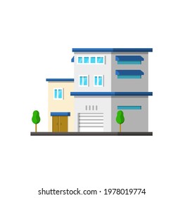vector illustration of a house that resembles a hotel