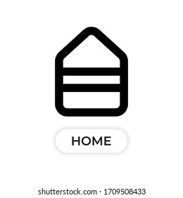 Vector illustration house user interface icon use black color with line design style