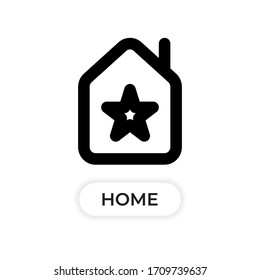 Vector illustration house user interface icon use black color with line design style