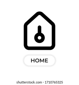 Vector illustration house user interface icon use black color with line design style