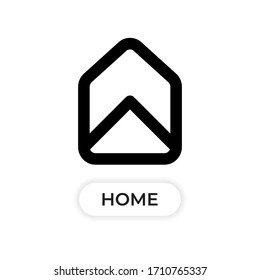 Vector illustration house user interface icon use black color with line design style
