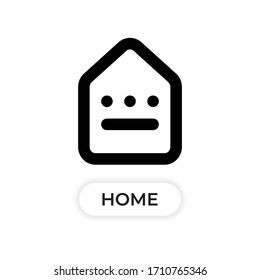 Vector illustration house user interface icon use black color with line design style