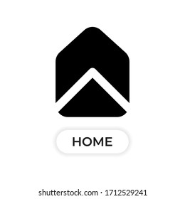 Vector illustration house user interface icon use black color with glyph design style