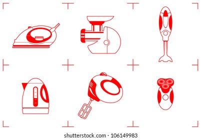 A Vector illustration of the household goods