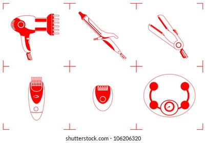 A Vector illustration of the household goods