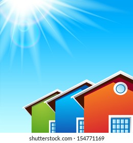 Vector illustration of houses 