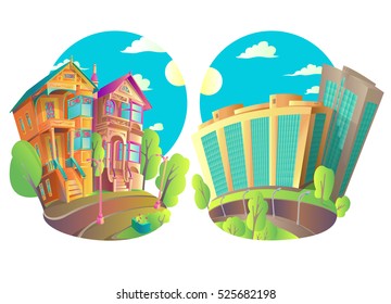 Vector illustration houses 