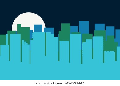 vector illustration of houses city high-rise buildings