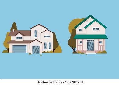 vector illustration houses design for motion