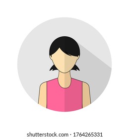 vector illustration of the housewife avatar icon. Perfect template for avatar design.