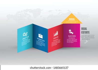Vector illustration of housing infographic design elements