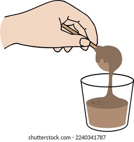 Vector illustration of how to make truffle chocolate