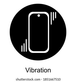 Vector Illustration Of Hp Vibration Icon. For The Notification Bar.