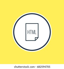 Vector Illustration Of HTML Outline. Beautiful Page Element Also Can Be Used As Code Element.