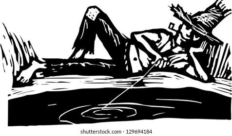 Vector Illustration Of Huckleberry Finn