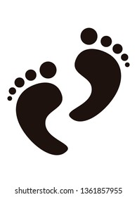 Vector illustration of a Human Bare Footprint