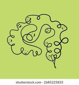 Vektorgrafik des menschlichen Gehirns