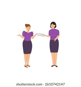 vector illustration of human character image chatting