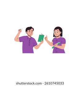 vector illustration of human character image chatting