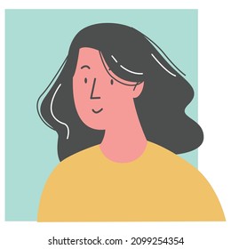Vector illustration of human face avatar eps 10