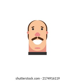 vector illustration of a human face. Male face portrait