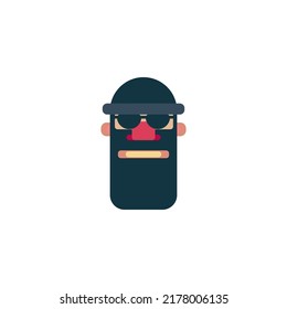 vector illustration of a human face. Portrait of a male face with a mustache