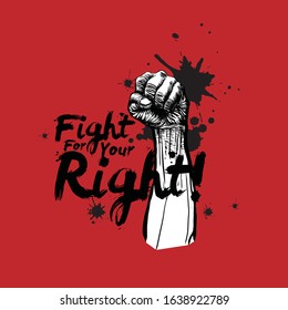 vector illustration of a human fist.