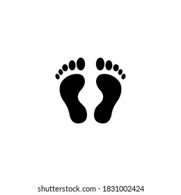 Vector illustration of human foot for an icon or symbol