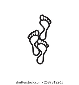 vector illustration of a human footprints