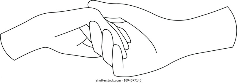 Vector illustration of human hands