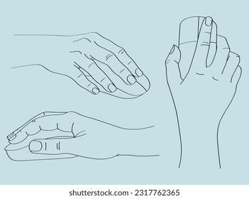 Vector illustration human hands
