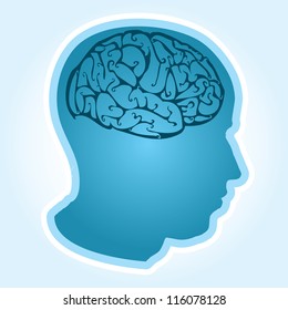 Vector illustration of human head.