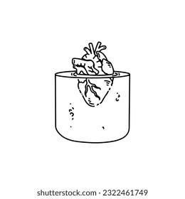 ilustración vectorial del concepto del corazón humano