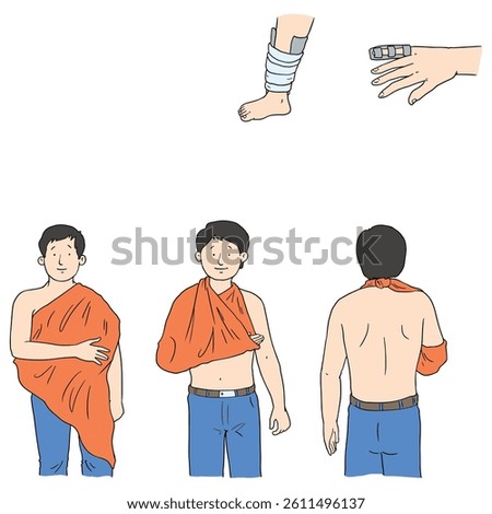 Vector illustration human limb trauma