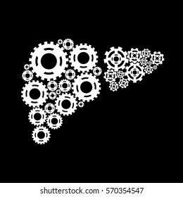Vector illustration of human liver.