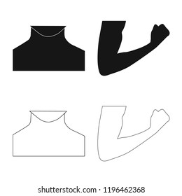 Vector illustration of human and part icon. Collection of human and woman stock symbol for web.
