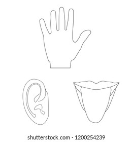 Vector illustration of human and part logo. Collection of human and woman stock vector illustration.
