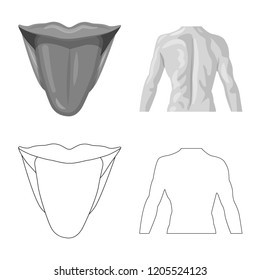 Vector illustration of human and part logo. Set of human and woman stock symbol for web.
