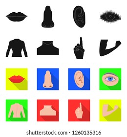 Vector illustration of human and part logo. Set of human and woman stock vector illustration.