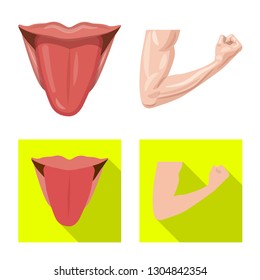 Vector illustration of human and part logo. Set of human and woman stock symbol for web.