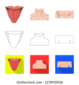 Vector illustration of human and part sign. Collection of human and woman stock vector illustration.
