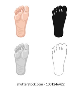 Vector illustration of human and part symbol. Collection of human and woman stock vector illustration.