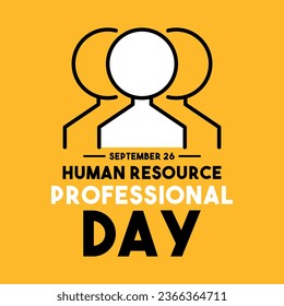 Vector Illustration of Human Resource Professional Day. September 26. Poster, banner, card, background. Eps 10.