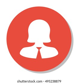Vector Illustration Of Human Resources Symbol On Female Employee Icon. Premium Quality Isolated Business Woman Icon Element In Trendy Flat Style.