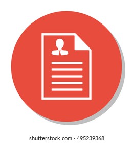 Vector Illustration Of Human Resources Symbol On Male Resume Icon. Premium Quality Isolated Curriculum Vitae Icon Element In Trendy Flat Style.