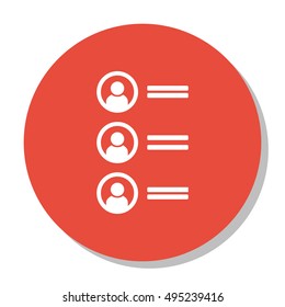 Vector Illustration Of Human Resources Symbol On Catalogue Of Employees Icon. Premium Quality Isolated Job Applicants Icon Element In Trendy Flat Style.