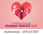 Vector illustration of Human Rights Day background.