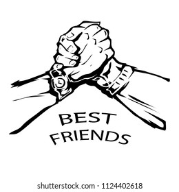 Vector illustration of Human Rights Day background. best friends. Friends day